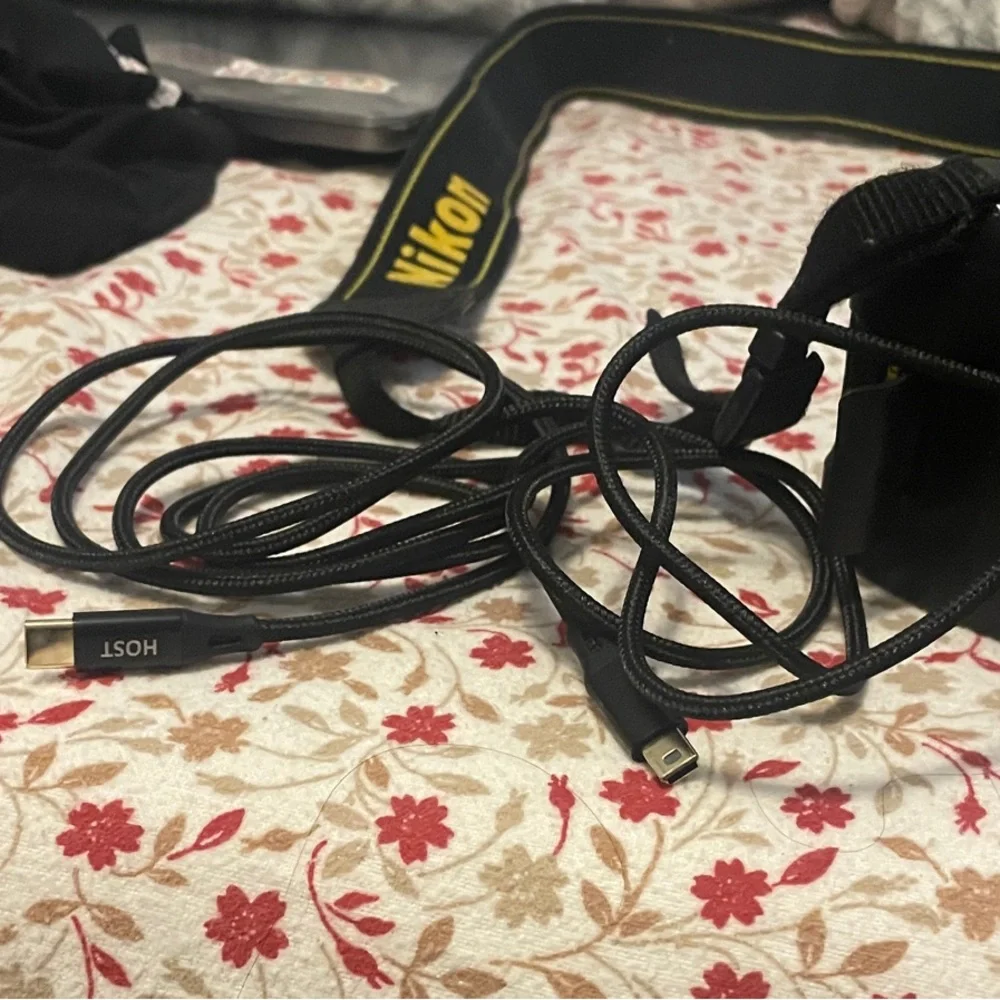 Nikon Black DSLR with Lens